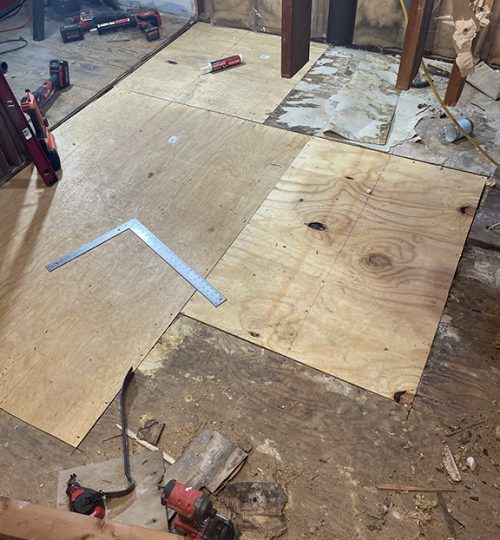 new plywood floor